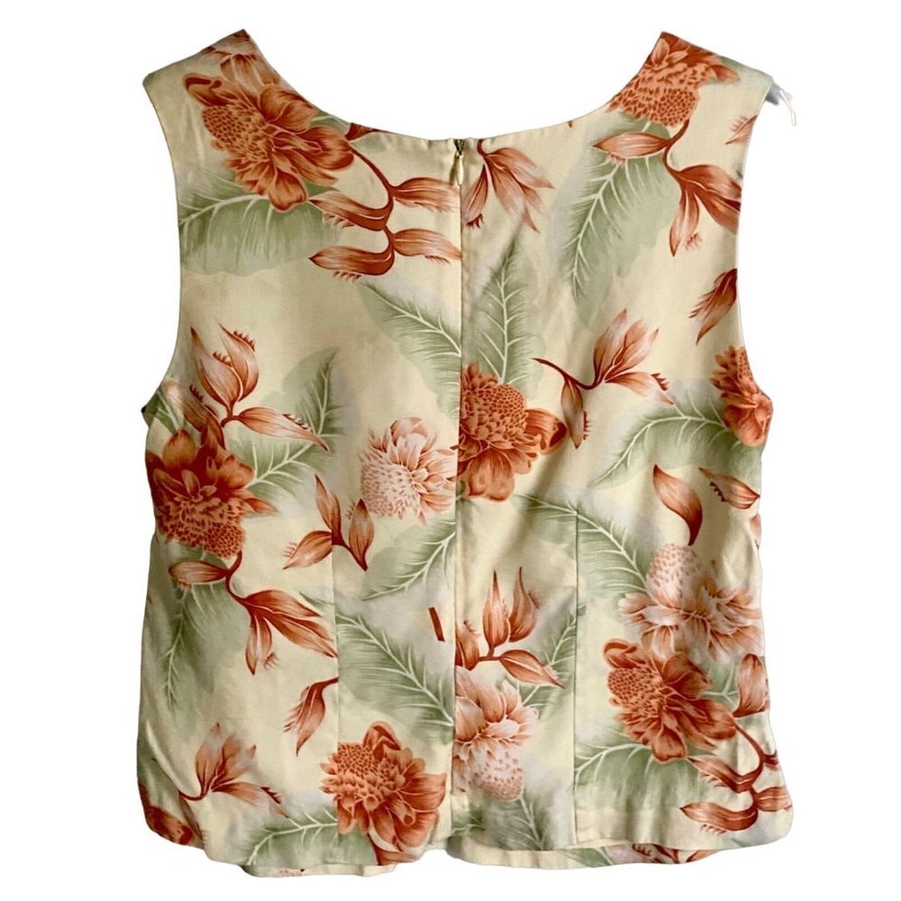 Tommy Bahama Silk Sleeveless Top with Zipper in Back Women's Size Small - Picture 5 of 9